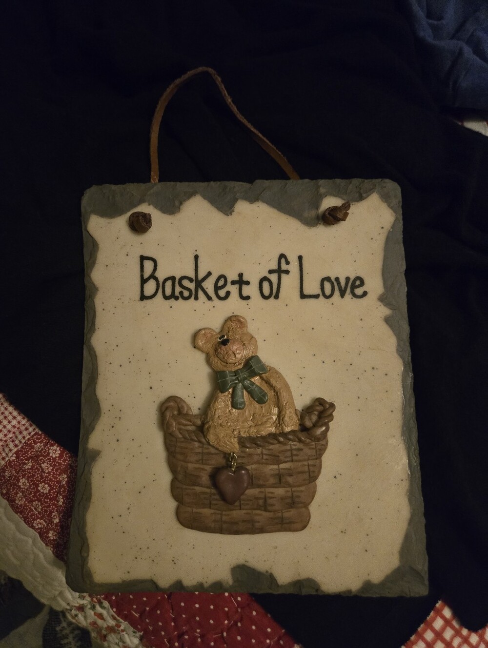 Basket of Love Wall Plaque - Cream and Brown Home Accent